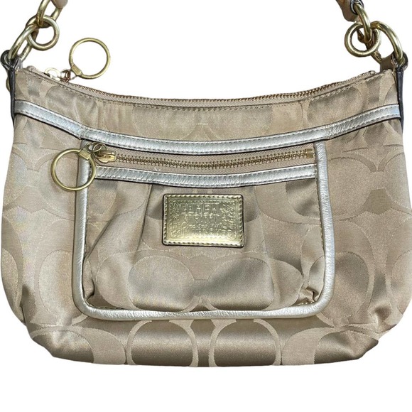 Coach Handbags - Coach 14562 Gold and Tan Poppy Shoulder Bag